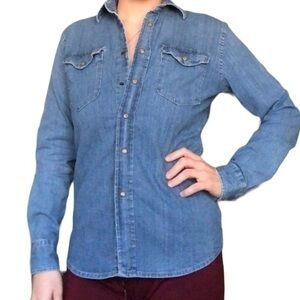 Wrangler Indigo Denim Jacket Snap Button Small